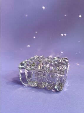 Vintage Heisey Elegant Glass Crystolite Trinket Cigarette / Candy Dish w/ Lid